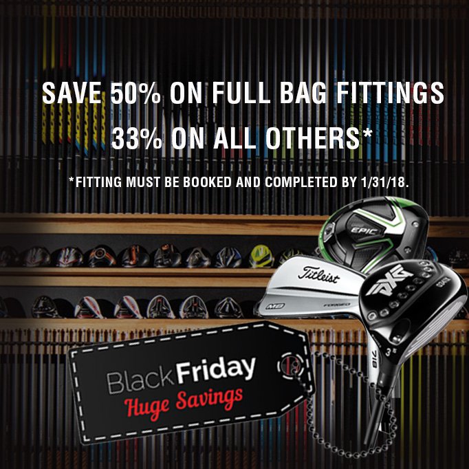 clubchampmedia's tweet photo. Save 50% on full bag fittings and 33% on all other fittings
#BlackFriday https://t.co/viA0dLVmdH