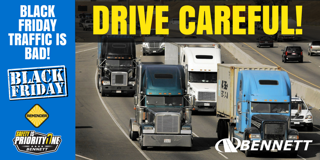 BennettFamilyCo's tweet photo. #Drivers, Remember to stay #safe out there on the roads.  Traffic will be bad! Drive Carefully! #BlackFriday #SafetyIsPriorityOne https://t.co/WpndPBJWmu