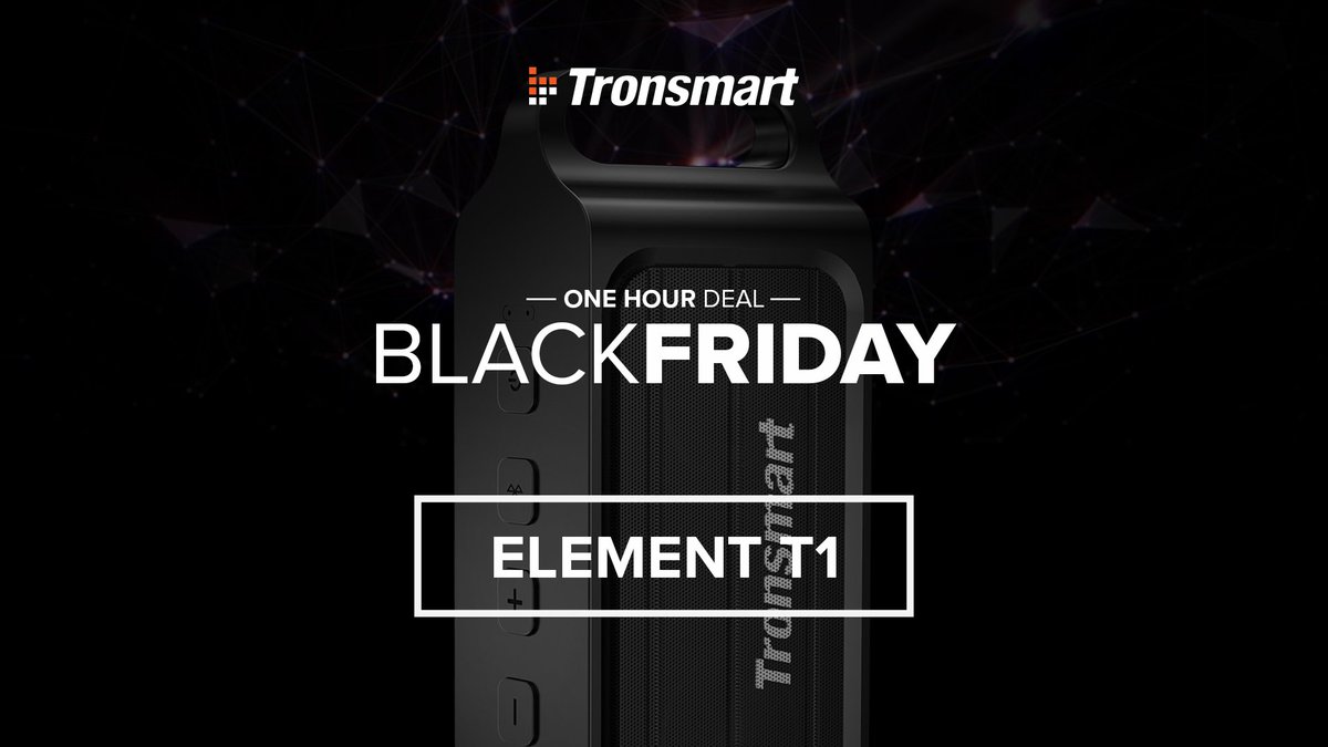 TronsmartPolska's tweet photo. 13:00, a to oznacza kolejną promocję! Tym razem głośnik T1 za 99 zł! #BlackfridayAlert https://t.co/cmbGc2e2g8 https://t.co/ZwBy0RenMD