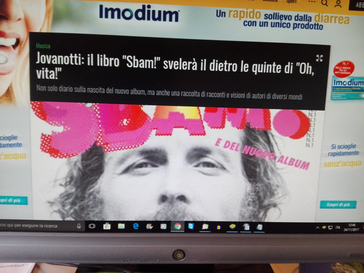 SierraTango78's tweet photo. Parlare di un libro in uscita con sotto la pubblicità di un farmaco dalla spiccata attività antidiarroica non so che reazioni possa ottenere! #fun #scemenza @lorenzojova @panorama_it https://t.co/6DBcLFWwLS