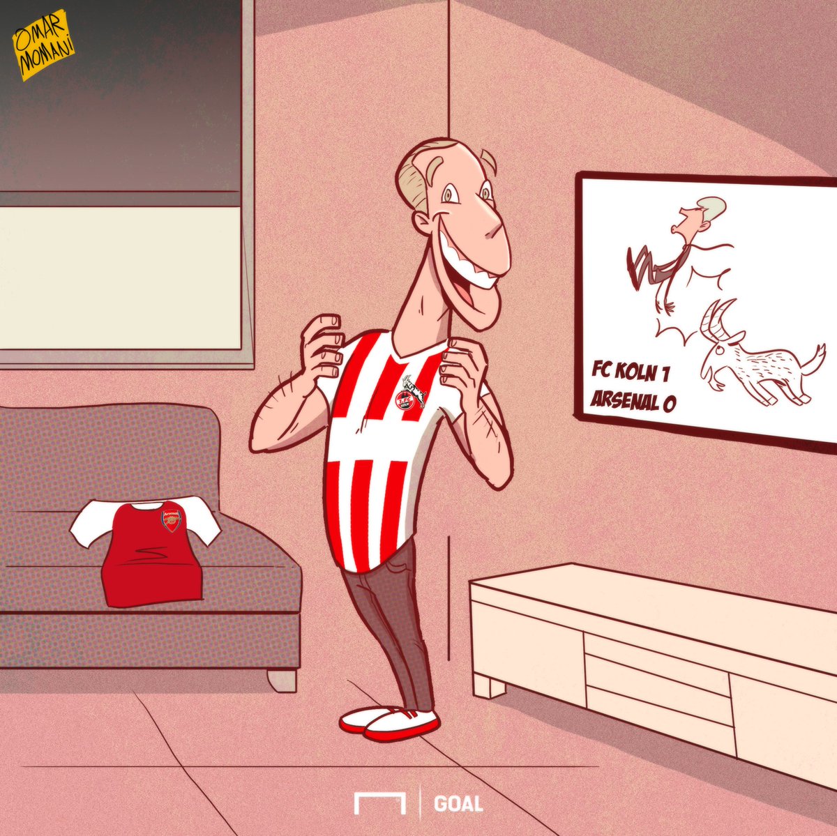 Omar Momani Poldi Official Shows His True Colours After Fckoeln Beat Arsenal In The Europa League بودلسكي يرتدي قميص كولن بعد الفوز على ارسنال في الدوري الاوروبي Podolski Poldi Afc