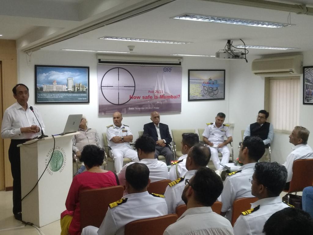ORFMumbai's tweet photo. "I'm glad the ATS chief Atul Kulkarni has started an initiative to tackle radicalisation" - M. N. Singh. #HowSafeIsMumbai https://t.co/tpd9OLw0Wq