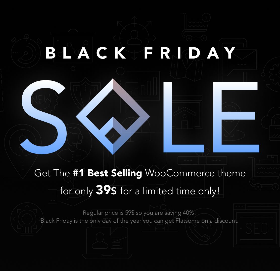 🎉💰 Today you can get the Flatsome Theme on a 40% discount. 
Flatsome is the perfect WordPress theme for your shop, company website, or all your clients websites as an agency or freelancer, and this is the only sale of the year! 
Buy now: bit.ly/flatsome3 👈🏻🏃🏻‍♂️💨