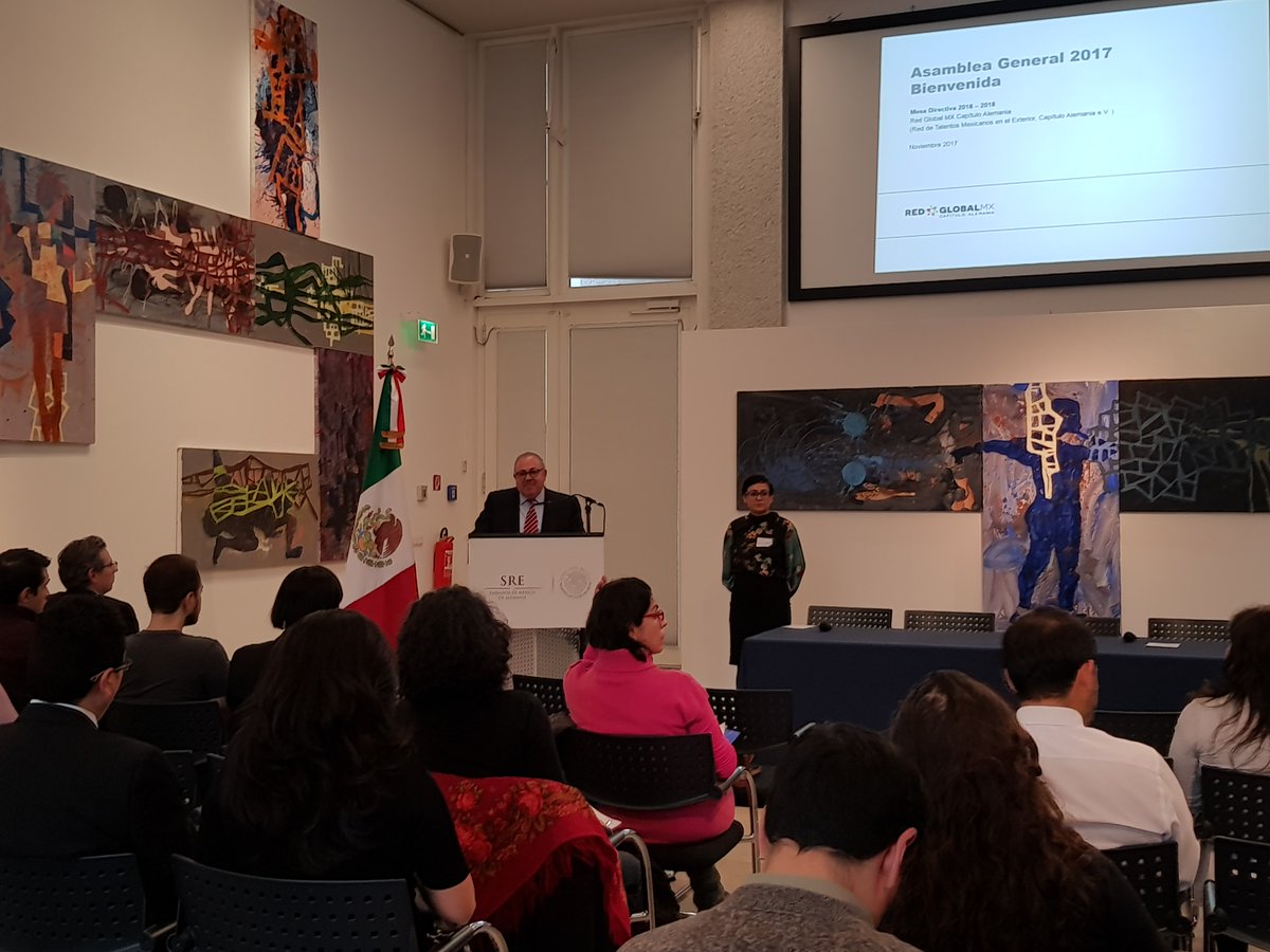 RGrangui's tweet photo. Un gran gusto inaugurar hoy en @EmbaMexAle en Berlín la reunión anual del capítulo Alemania de la @Redglobalmx @RtmAlemania Mucho éxito!!! https://t.co/LX3gfysUsT
