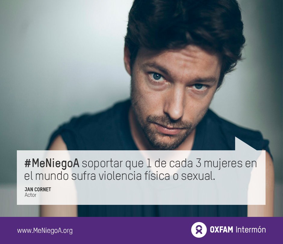 #meniegoa soportar que 1 de cada 3 mujeres en el mundo sufra violencia física o verbal. Gracias Jan Cornet por sumarse a la campaña 
#25n #diacontralaviolenciadegenero #feminicidio #niunamenos #violenciasmachistas