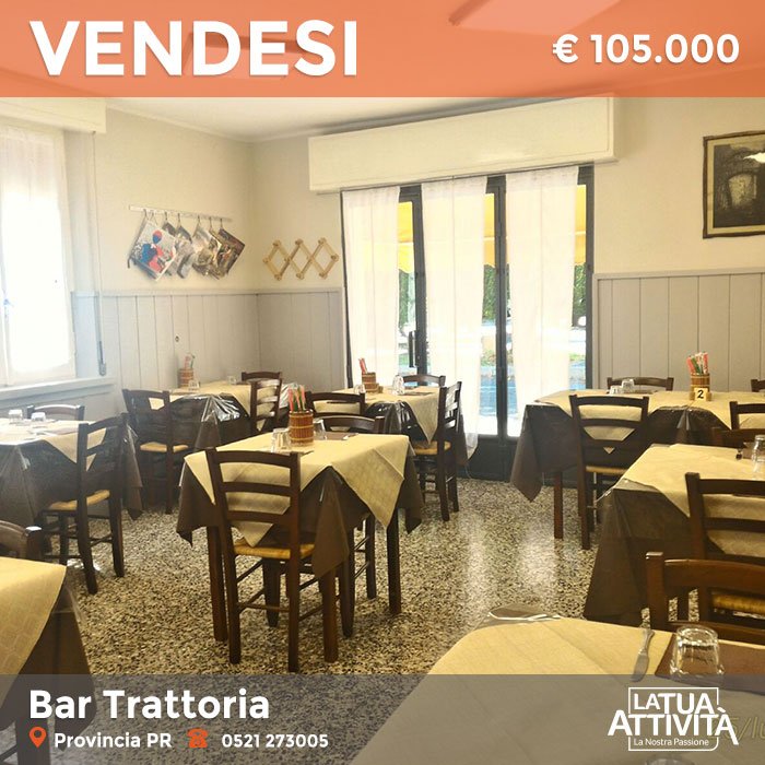 LaTuaAttivita's tweet photo. In #vendita bellissimo #ber #trattoria #parma #zonanord, ottimo #avviamento, #ristrutturato e dotato di #attrezzature #arredi nuovi! #VPR192 https://t.co/f8I5CcbRAY