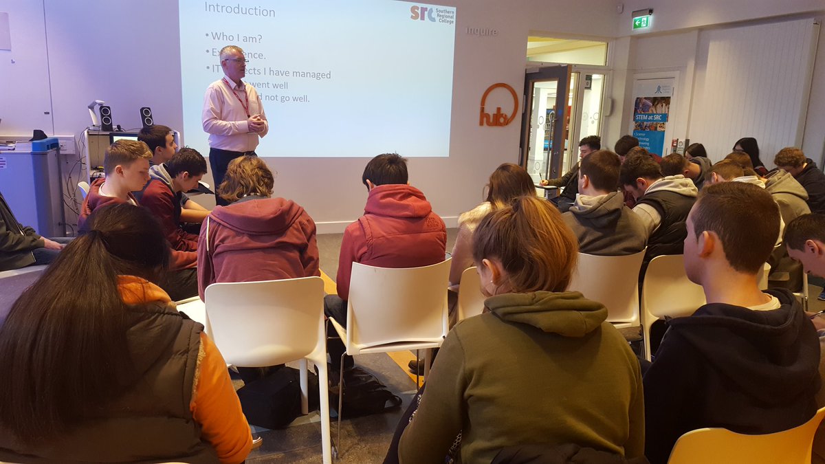 MuckiancSrc's tweet photo. Many thanks Pete 😃. Great talk on IT project management. @srcchat @RogansSrc @SharonMcCone1 @HMcC_SRC @geraldindoran @realMartinMc https://t.co/Vs0BwXyTN3