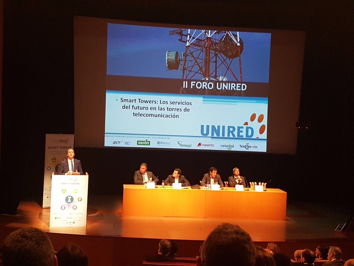 NASERTIC's tweet photo. #infraestructuras para Servicios del presente y para el futuro , auto consumo y monitorizacion de #Smarttowers #IIForoUnired https://t.co/L2uzDtB2Io