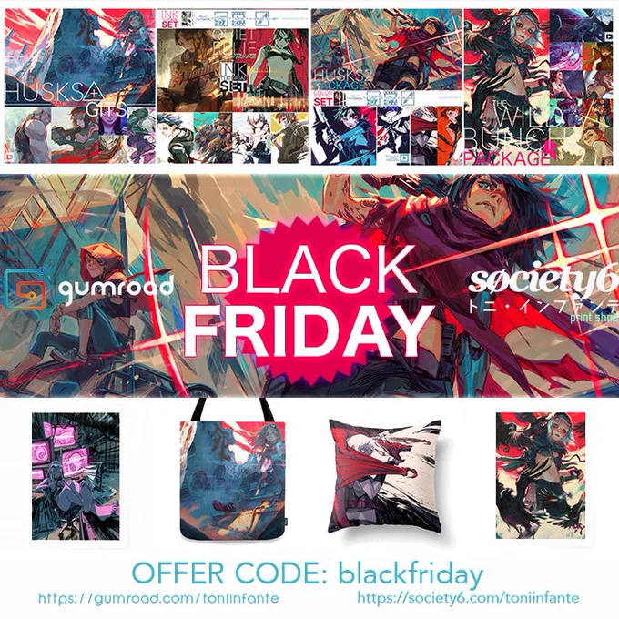 BLACK FRIDAY! 
30% on @gumroad:
https://t.co/MTHnOBalEa
And 25% on my Print Store: 
https://t.co/YE97mkDtbU
:) 