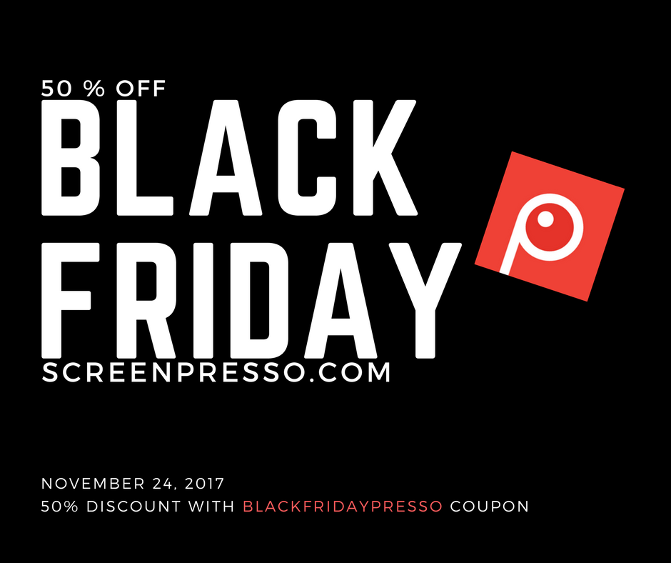 50% discount on Screenpresso PRO today with BLACKFRIDAYPRESSO coupon. #blackfriday #blackfridaydeals #screencapture