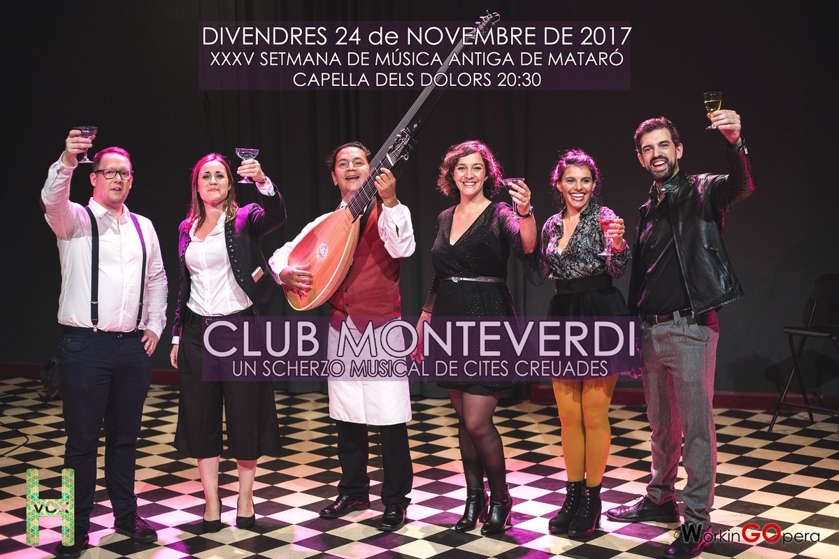 #Avui #TotsConvidats <a href="/matarocat/">Ajuntament de Mataró</a> #SetmanaMúsicaAntigaMataró #ClubMonteverdi de <a href="/jordiperzsole/">jordiperezsole</a> a la #CapelladelsDolors 20:30h <a href="/AnasOliveras/">Anaïs Oliveras</a> @iona @eulaliafantova <a href="/workingopera/">workingopera</a> #ClaudioMonteverdi #MicroTeatreMusical #Opera <a href="/CulturaMataro/">Cultura Mataró</a> <a href="/CDRMataro/">CD República Mataró</a> <a href="/EMMMataro/">EMM Mataró</a> <a href="/cultura_cat/">Cultura</a>  <a href="/omnium/">Òmnium Cultural</a>