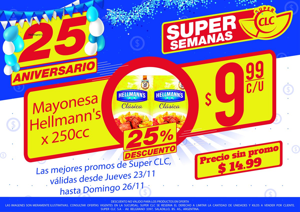 superclcok's tweet photo. #BuenViernes Despedimos la semana con las mejores ofertas 😀 #25Aniversario #SuperSemanas #SuperCLC #EstáMejorQueNunca #25Años https://t.co/VQQHqKOTgX