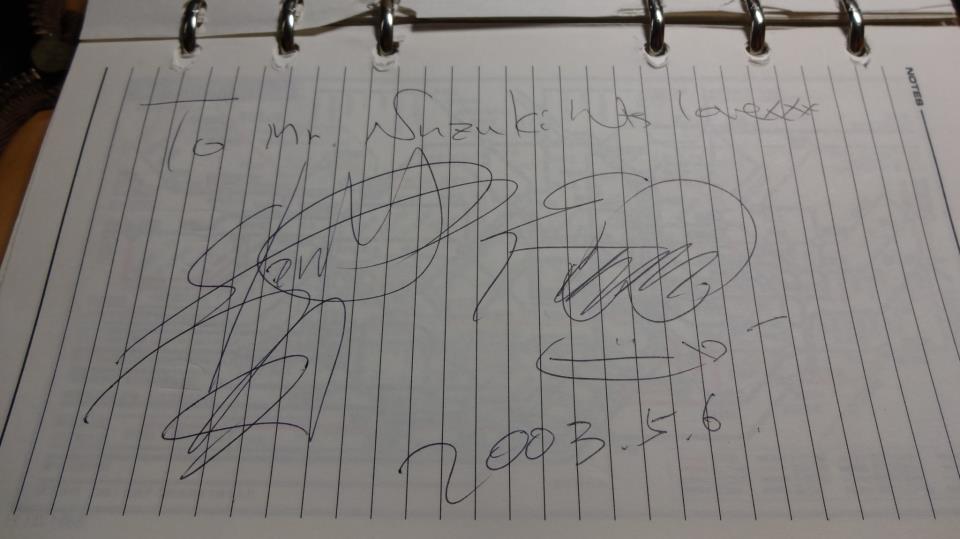 有名人のサイン