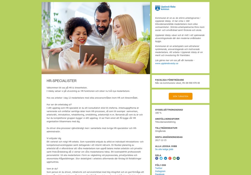 HR-specialister dlvr.it/Q2dmll #nyttjobb #stockholm #UpplandsVäsby