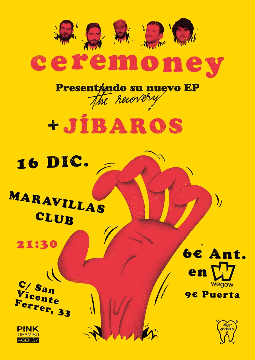 ¡NOTICIÓN! <a href="/ceremoneymoney/">Ceremoney</a> se vienen a Madrid a presentar "The Recovery" y lo hacen nada más y nada menos que junto a <a href="/jibarosband/">Jíbaros</a> Entradas ya a la venta en <a href="/wegowES/">wegowes</a> wegow.com/conciertos/con…
