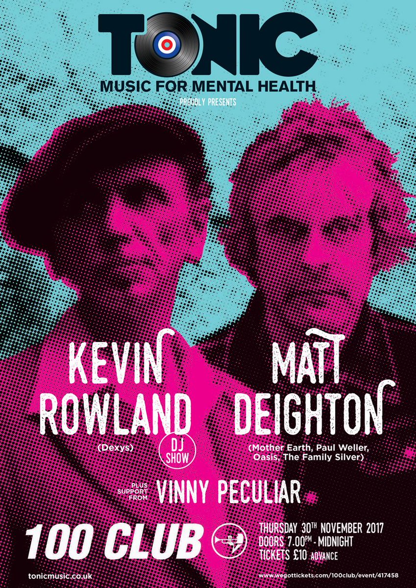 Next November 30, The Kevin Rowland Show will make an appearance during a special evening at <a href="/100clubLondon/">The 100 Club</a> with <a href="/TonicMusicMH/">Tonic Music for Mental Health</a>. Get your tickets here bit.ly/2zzdzA3