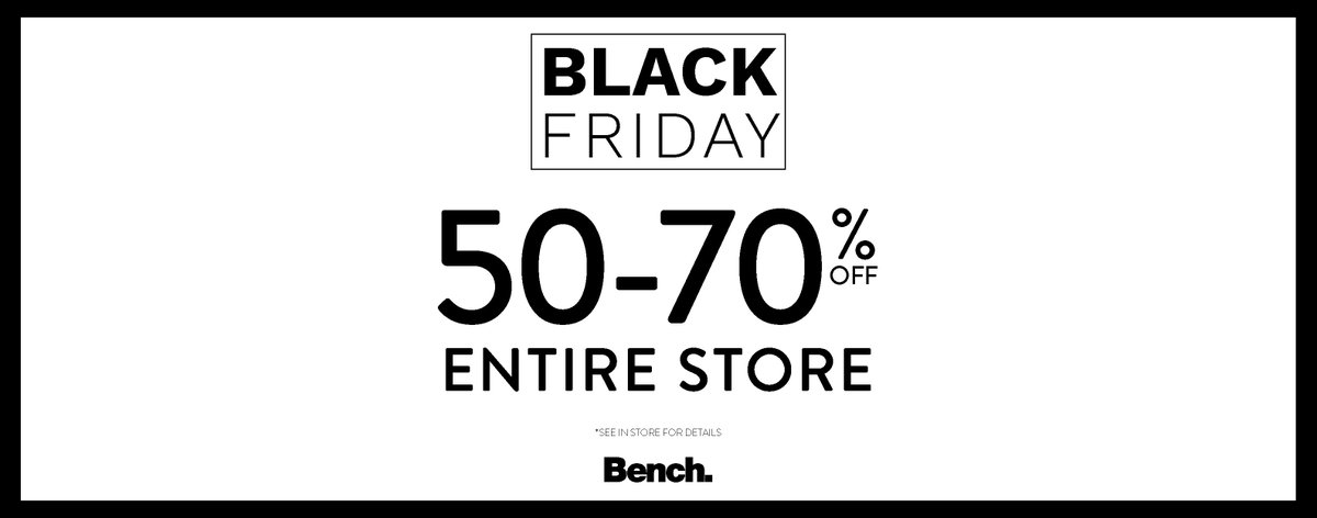 YorkdaleStyle's tweet photo. Deals from 50% to 70% OFF at @BenchCanada inside Yorkdale Shopping Centre. Check out the deals at https://t.co/3zLhu3weSs #Ineedajacket #Blackfriday2017 #Yorkdale #Toronto #Canada https://t.co/417pfslxH2