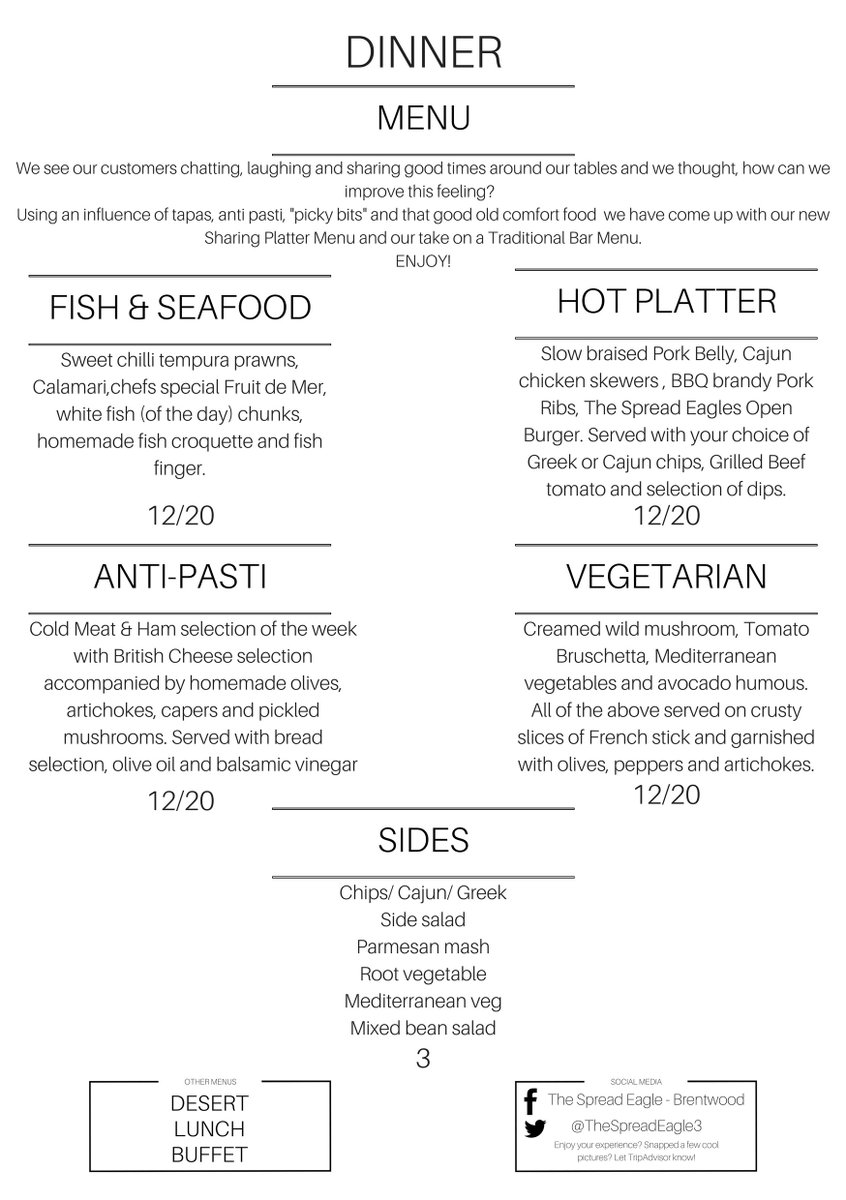 TheSpreadEagle3's tweet photo. Check out our Brand new Menu https://t.co/t3eJhoEiAx