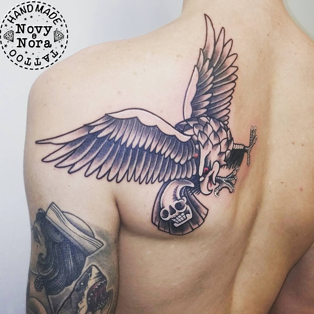 Adesivo Tatuaggio Temporaneo Aquila Tatuaggio Magico Durata - Temu Italy