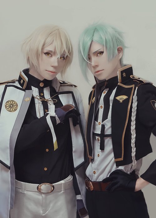 コスプレ（刀剣乱舞：髭切 / 膝丸） 試撮の源氏兄弟。来月ちゃんと撮影