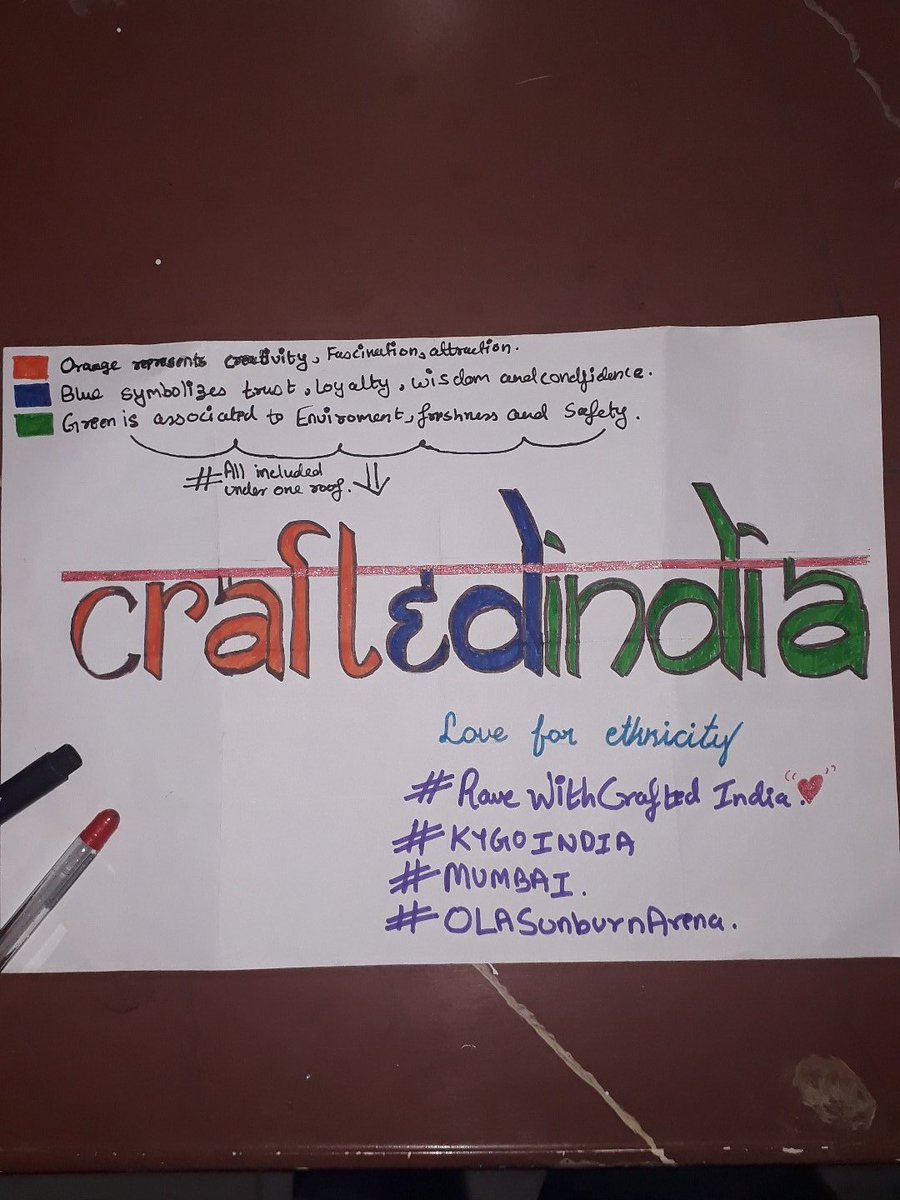 GandhiKrushant's tweet photo. @CraftedIndia Heres my Fanart only and only for you ! Simplicity
Hardwork Creativity and Craftiness is in the blood of #CraftedIndia and hence makes it the best company ever
#RaveWithCraftedIndia
#OLASunburnArena
#Mumbai https://t.co/JnWNh1KF8B