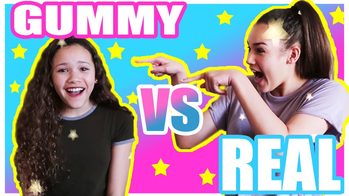 HaschakSisters's tweet photo. Happy Friday! Check out Sierra & Gracie's new #GummyVsReal Challenge! xoxo https://t.co/PcfgKo7Aud https://t.co/NYXKKB6SJu