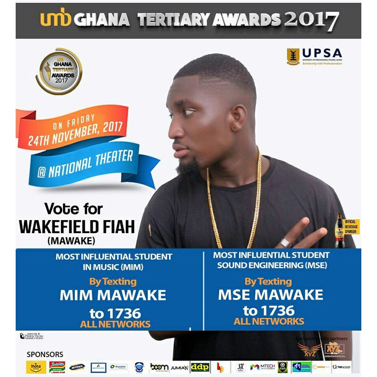 wakersstudios's tweet photo. Don't forget to keep voting and voting! 👍 ... Never too late for us. Keep texting MIM MAWAKE to shortcode 1736 on all networks ✌#MawakeMustWin 💯 @Tertiary_Awards https://t.co/QYBcWSePTk