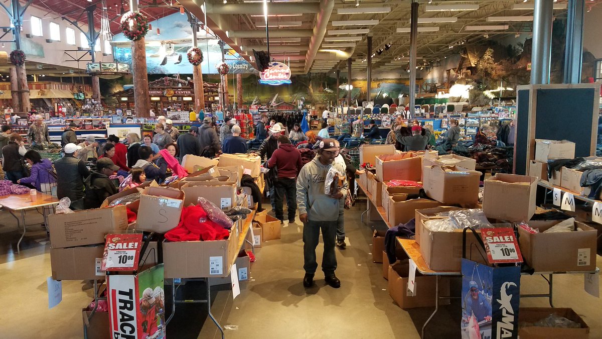 Hunters turned bargain hunters for Bass Pro Shops Black Friday sale.<a href="/GoodDayAtlanta/">Good Day Atlanta</a> #fox5atl