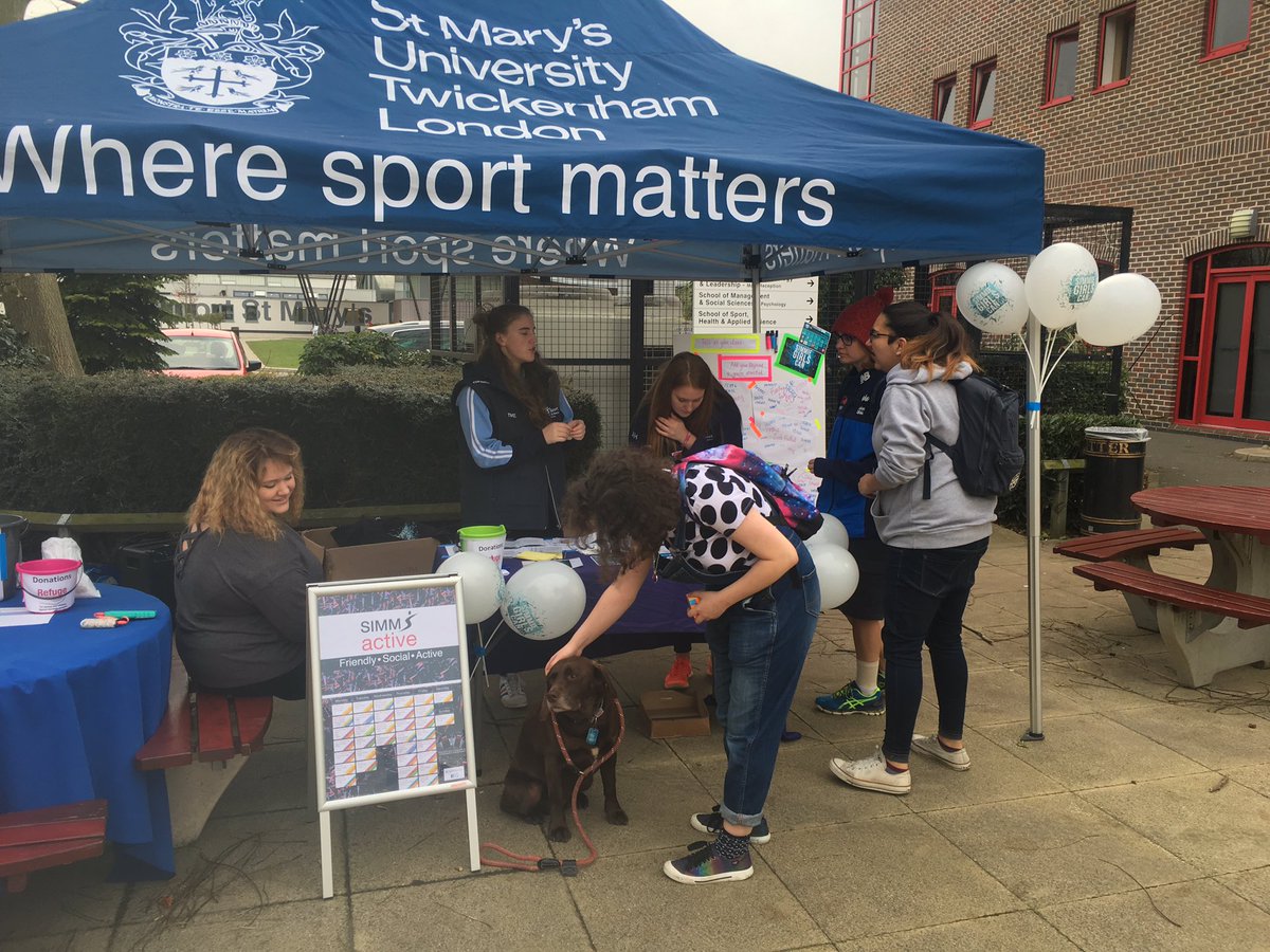 WE HAVE A DOG! Come down to the courtyard to take part in the #SIMMIEGirlCan treasure hunt, enter into a £30 Nike and boots prize draw, AND PET A DOG! 🐶 <a href="/SIMMSactive/">SIMMSactive</a> @SportStMarys