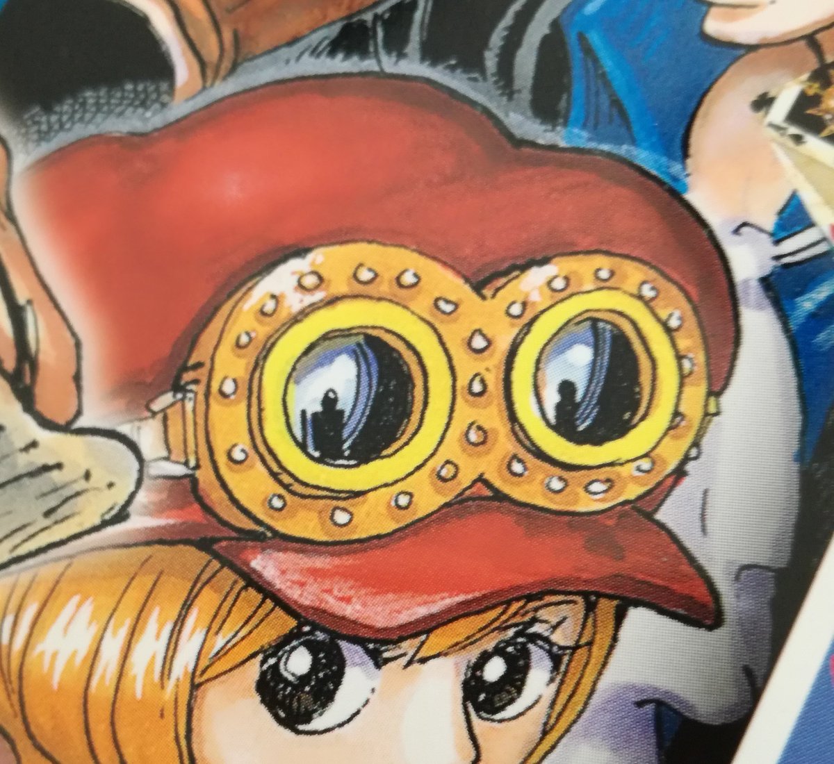 Twitter पर One Pieceが大好きな神木 スーパーカミキカンデ 総集編表紙のコアラは75巻表紙のコアラなんですけど やっぱりゴーグルに誰か映ってますよねー