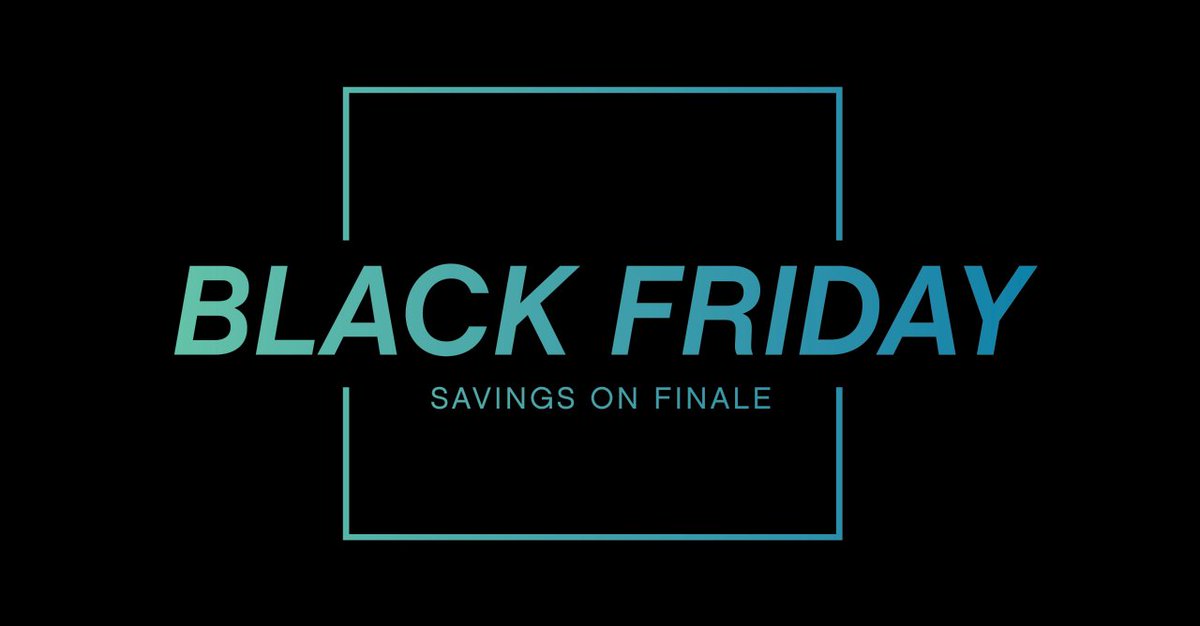 MakeMusicInc's tweet photo. We're having a huge Black Friday sale this weekend! $79 upgrades, $99 trade ups, $149 for new copies of Finale, and 40% off Garritan libraries. Use promo code BLACKFRIDAY17 at checkout. https://t.co/wlOp4qaS1i #musicnotation #musictech https://t.co/KBhxcvnozp