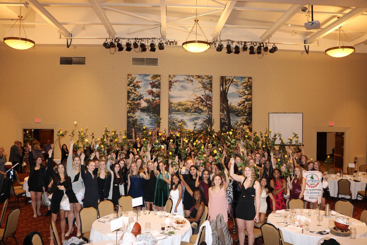 OfsaaMuskoka17's tweet photo. Just a quick look back at the banquet last night. These fierce ladies know how to bring their best on and off the court @OfsaaMuskoka17 . #girlswhohoop #ofsaabasketball2017 #ofsaabasketball #aaofsaa #girlsbasketball https://t.co/usrMiamBVN