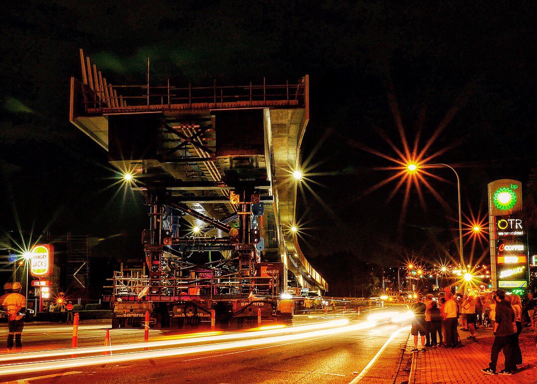 dt_downunder's tweet image. A few photos from earlier this evening... #SouthRoad #DarlingtonUpgrade #roadworks #bridgemove #adelaide #SouthAustralia #NightPhotography #longexposure