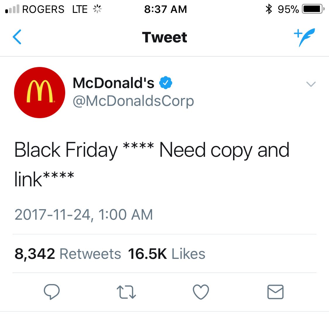 alexbszng's tweet photo. I’d hate to be on the social media team at McDonald’s right about now. 🙄🙄🙄 https://t.co/EEfPapnXDn