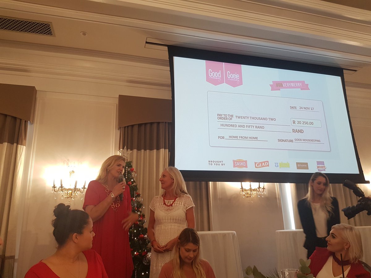 GoodHouseSA's tweet photo. The raffle tickets raised a whopping R20 250 for Homefromhome charity! #GHVeryMerry https://t.co/7xAG515jjg