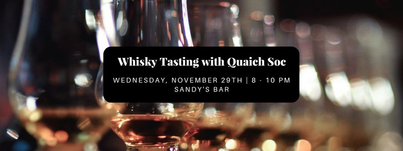StAPGSociety's tweet photo. Whether you are totally new to whisky, or further along in your journey, join us and Quaich Soc for an evening of surprising flavour combinations. 5 iconic drams for only a fiver - the best value for money whisky tasting in town. Get your ticket now! https://t.co/JJfeSglGpf