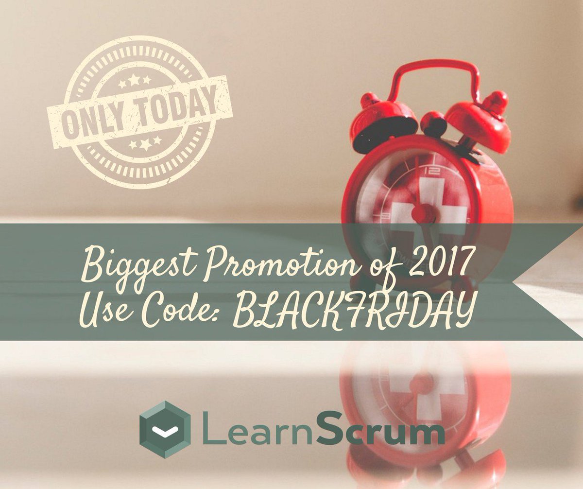 learnscrum's tweet image. Our biggest promotion of the year, our #BlackFriday sale on all #scrum certification courses! Use code BLACKFRIDAY before midnight! bit.ly/scrum-certify