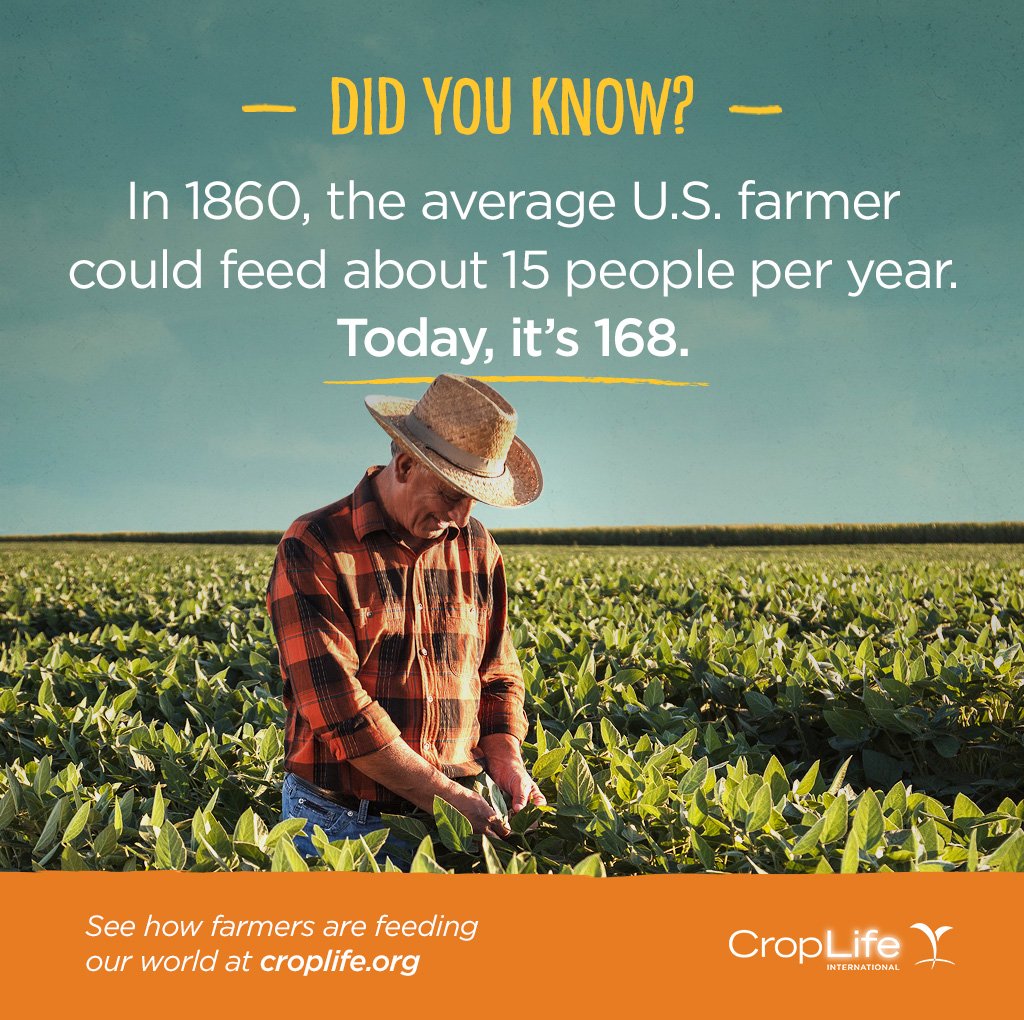 Just imagine how many more people it would take to feed the world if it weren't for #plantscience innovations! goo.gl/M25owJ