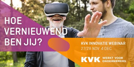 KVK_NL's tweet image. Leer innoveren en ontwikkel nieuwe businesskansen tijdens het driedaags KvK #Innovatie Webinar. Tijdens dit online event kun je direct leren, delen en vragen stellen bit.ly/2A8ntty