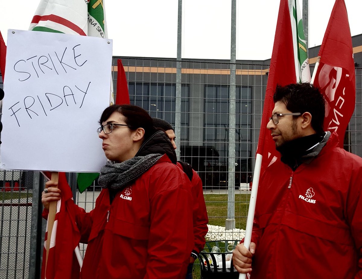 cgilnazionale's tweet photo. Camusso, “Siamo con i lavoratori di #AmazonItalia senza se e senza ma. La lotta per un lavoro  dignitoso e rispettoso dei diritti è giusta”.
#StrikeFriday 
➡️ https://t.co/4sxyOpPNZR https://t.co/b3ozUbVuzo