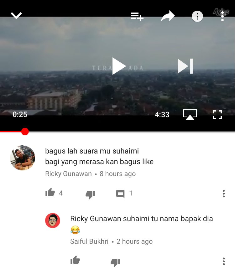 liyanazamzuri's tweet photo. Once bila aku tgok satu vid ni, and rasa nice, aku suka tgok commentss. And dlm byk2 komen, komen ni paling menghiburkan hati ku 😂😂😂. Takpe bro, niat bro nak puji tu dah ada dah bro 😂 #supportbro #terasaada #sufiansuhaimi https://t.co/McVYO9rXab