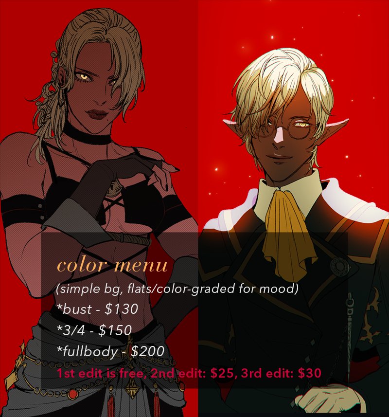 badpaissa's tweet photo. hi! i'm opening ffxiv commissions (details in images) 🌹slots are limited to 4 atm, thanks for looking!💖💋please email me at einearin (at) gmail + fill out the google form for requests!! https://t.co/KO5efg0ADD https://t.co/p2olYlR508