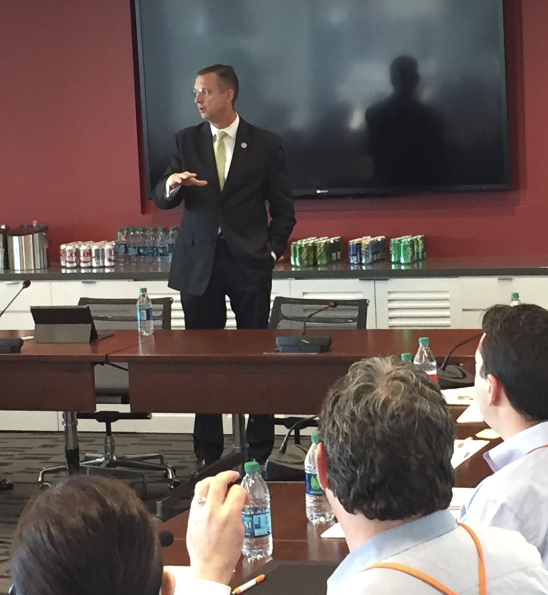 HomeDepotGR's tweet photo. Terrific discussion with @RepDougCollins on the political process and why it’s important to Make Your OrangeVoice Heard! #apronsonthehill https://t.co/QLX8CMCIt7