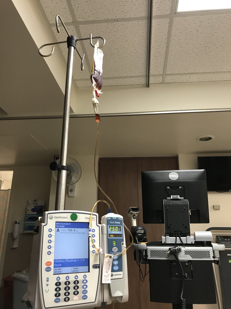 brennathebard's tweet photo. First day of my newest ten-week treatment. The IV/chemo infusion lab is packed today. #TooManyPatients #NotEnoughNurses https://t.co/n8txiEZwr6