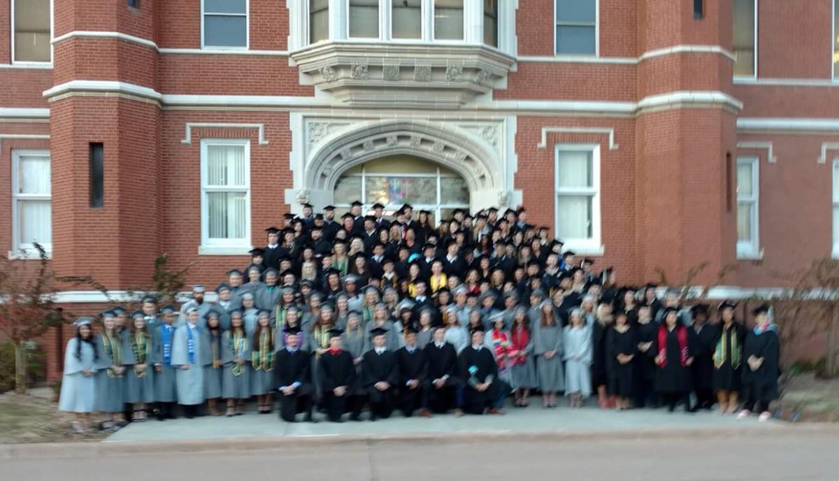 CoachJPMartin's tweet photo. Last graduating class of St. Gregory’s University. #CavNation https://t.co/QPqLU29V0N