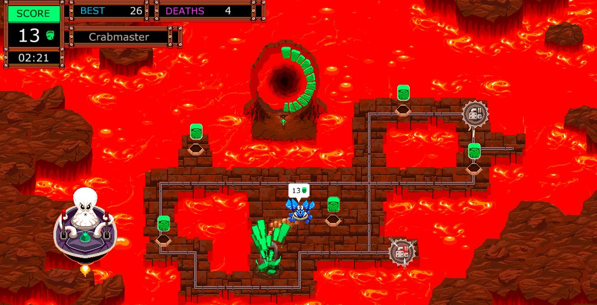 PlayOnJump's tweet photo. We're adding #Lavapools this month! Super addictive and pretty tough arcade-style game. No weapons, just dodging and skill. The music fits it perfectly, too. 🦇 #frenchgamestudio #indiedev https://t.co/ZDjtleXNsc