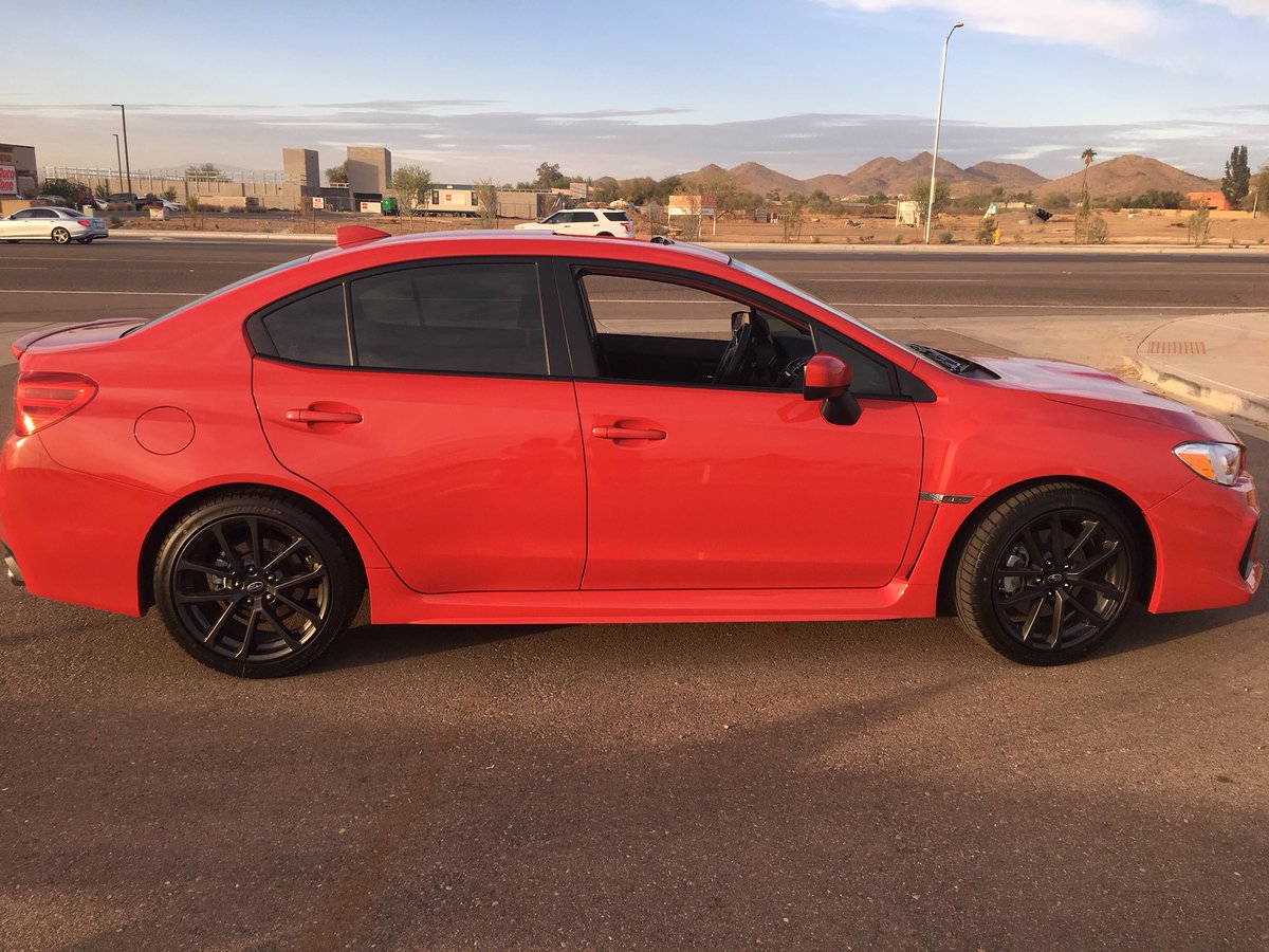 chaseroadrunner's tweet photo. @subaru_usa @subaruadventure @Subarus_For_You  My 3rd subaru, and the 1st one that’s not a wagon. #fireenginered #fastandfun https://t.co/hayNQvC2l2