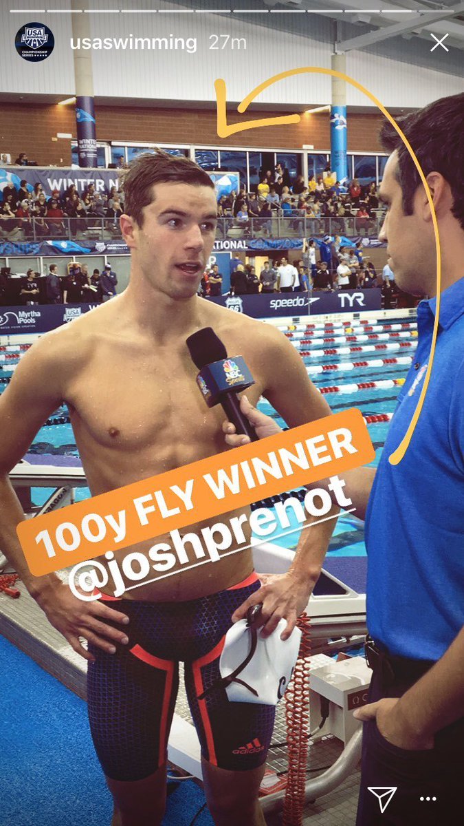 Josh Prenot wins the Men’s 100 Fly at U.S. Nationals - a diverse background provides many opportunities. #SMSCAlumni #SMSCExcellence