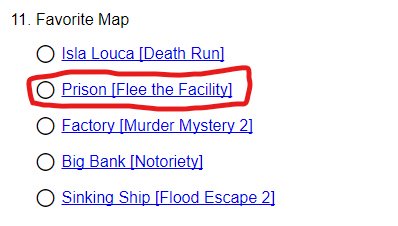 Andrew Mrwindy Willeitner On Twitter Flee The Facility Has Been Nominated In The 5th Annual Roblox Bloxyawards Favorite Map Best Team Based Multiplayer Game And Favorite Breakout Game Show Your Support And - is running out show your support for roblox by voting