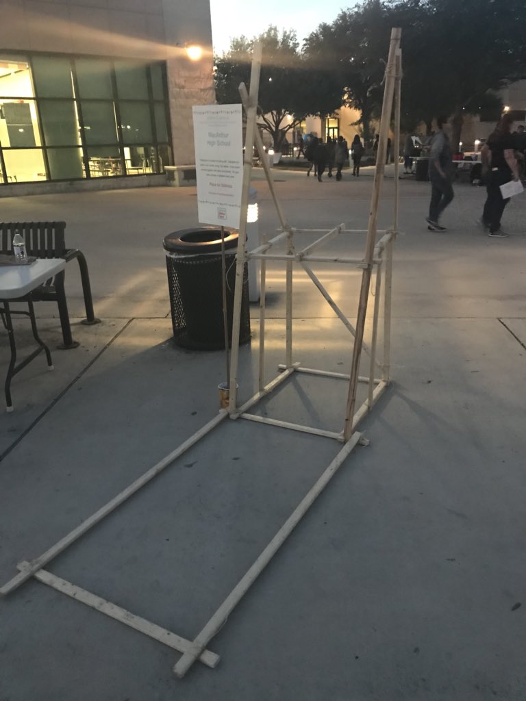 sandovalzfour's tweet photo. My Principles of Architecture class has worked super hard For the STEAM Carnival  to show off their work.  @RealBrahmaPride https://t.co/MMl52RQy5y